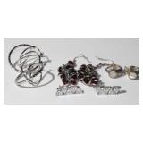 4 Pair 925 Sterling Silver Earrings Containing CZs