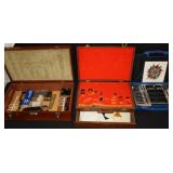 3pcs Vintage Eye Dagnostic Cases with Contents,