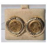 Vintage Gold Coin Earrings