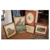 Group of Framed Prints, Ray Harn, Fox Hunt, Grouse