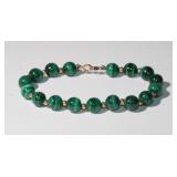 14kt YG Malachite Bracelet that Features Approx