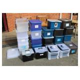 Lot of 28 Platic Totes/Containers