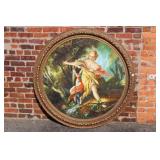 'Sylvie Feeling From the Wolf' 51' Round Painting