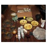 Shelf lot; Porcelains, Ceramics, Candles,