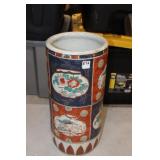 18' tall Asian Imari style Umbrella Stand