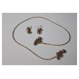 16in Lariat Bead Pearl Necklace w/ Matching