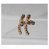 14kt YG Diamond Earrings that are Pierced Post