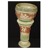 ROSEVILLE DONATELLO POTTERY JARDINIERE & PEDESTAL