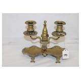 Antique double brass Italian Candelabra w/ finger