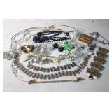 Costume Jewelry lot; some sterling