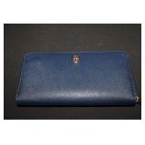 Tory Burch Robinson Wallet, New with Tags (Navy)