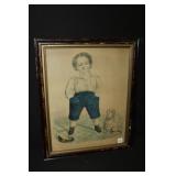 19th Century 'The First Pants' Hand-Colored