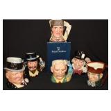 6pcs Royal Doulton King Charles, H.G. Wells,