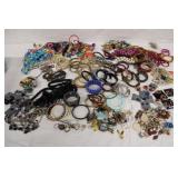 Huge lot of costume jewelry; bracelets, earrings