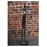 46in Tall Metal Lady Statue, Missing Arm