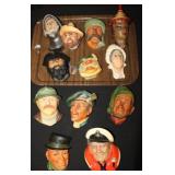 11pcs Bossons Faces, Wall Art , Don Quixote, Toby
