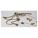 3pcs 14kt Yellow Gold Earrings w/ Large Dents &