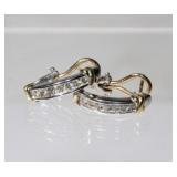 Pair of 14kt Yellow & White Gold Earrings