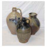 3pcs Pottery, Vases, Ben Owen, All Signed