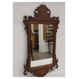 Antique Walnut Mirror w/ string inlay, small piece