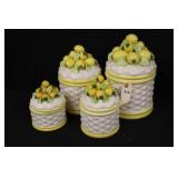 Vintage 4pcs Robert Majolica Lemon Harvest