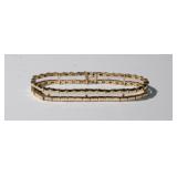 14kt Yellow Gold 6.5in Tennis Bracelet Blank Wrap