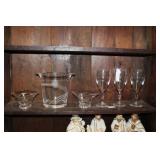 6 Pcs. Waterford Crystal Ice Bucket, Goblets, & B.