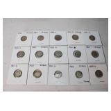 15pcs Silver Roosevelt Dimes