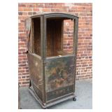 Antique Painted Human Powered Sedan Transport