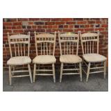 4 Striped Oak Chairs