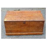 Antique Grain Painted Trunk w/ cast iron hardware