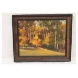 MaryJane W. McKnight Oil on Board Fall Landscape