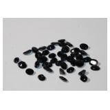 Huge Lot of Dark Blue Oval Sapphires