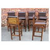 6pcs Lane Mis-Century Swivel Bar Chairs
