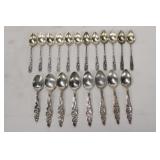 20pcs Sterling Spoons Whiting Lily of the Valley
