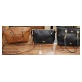 3 Coach Handbags, 1 Turnlock Chain Pebble