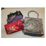 4 Embroidered Asian Handmade Handbags