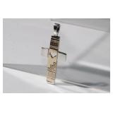 14 Kt YG- 925 Sterling Cross with detailed gold