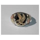 14 Kt YG- 925 Sterling Mens Ring