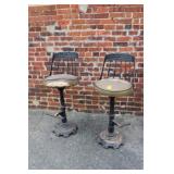 2pcs Vintage Mid-Century Kessler Industries Stools