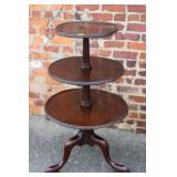 3 Teir Mahogany Dumweighter 41in x 24in