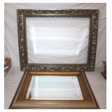 2pcs Bevel Mirror and Silver Frame (35x28in)