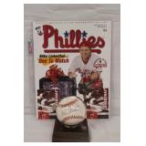 2pcs, Mike Lieberthal with ticket & 1999 Phillies