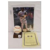 Cecil Fielder ball w/ picture and event card