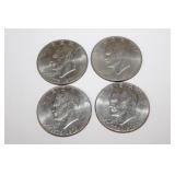4pc Eisenhower Bicentennial Silver Dollars