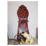 Elgn Clock, Gibson Night Light, Red painted Gibson