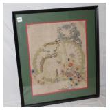 Framed Vintage Stich Work