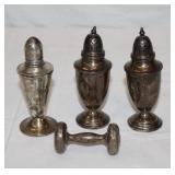 4pcs Towle Sterling Salt & Pepper w/ .925 Baby