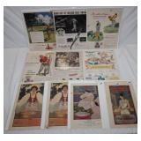 Lot Old Advertising Copco, Swan, Bell, Texaco,