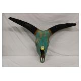 Painted Cow Skull w/ horns 35' spread
